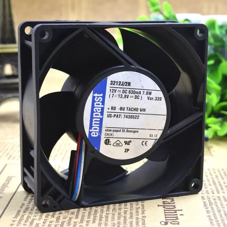 Germany Ebmpapst 3212J/2N 12V 7.6W 9cm 9238 third-tier server cooling fan