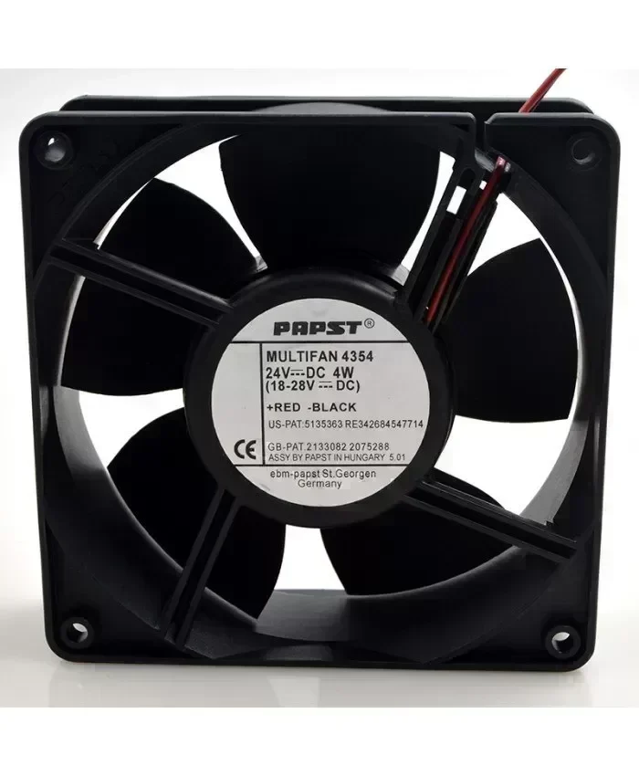 New original PAPST MULTIFAN 4354 120X120X38MM 4354 24V 4W 12038 12CM converter axial flow fan