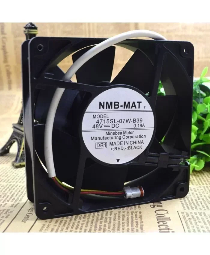 Original NMB 12CM 4715SL-07W-B39 48V 0.18A 3 lines cooling fan