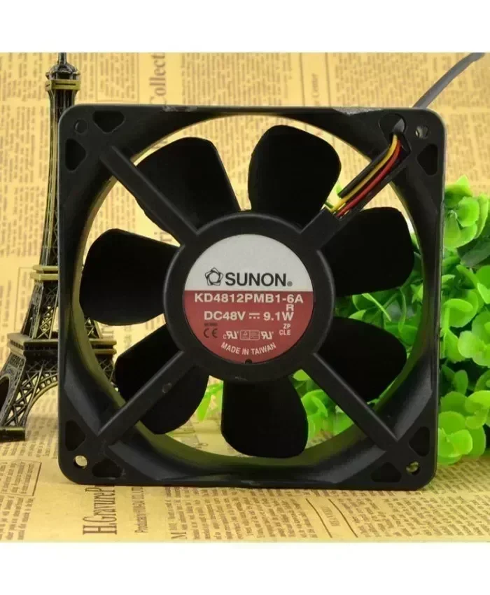 Original SUNON KD4812PMB1-6A 12038 DC48V 9.1W 12CM cooling fan