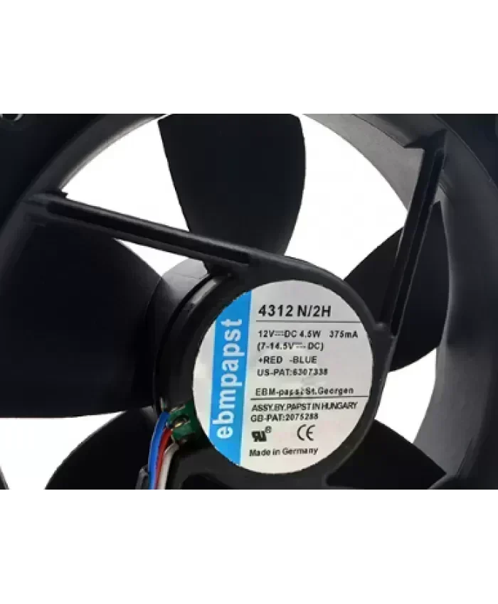 Original Ebmpapst TYP 4312 N/2H 12V 4.5W 12CM 12038 fan