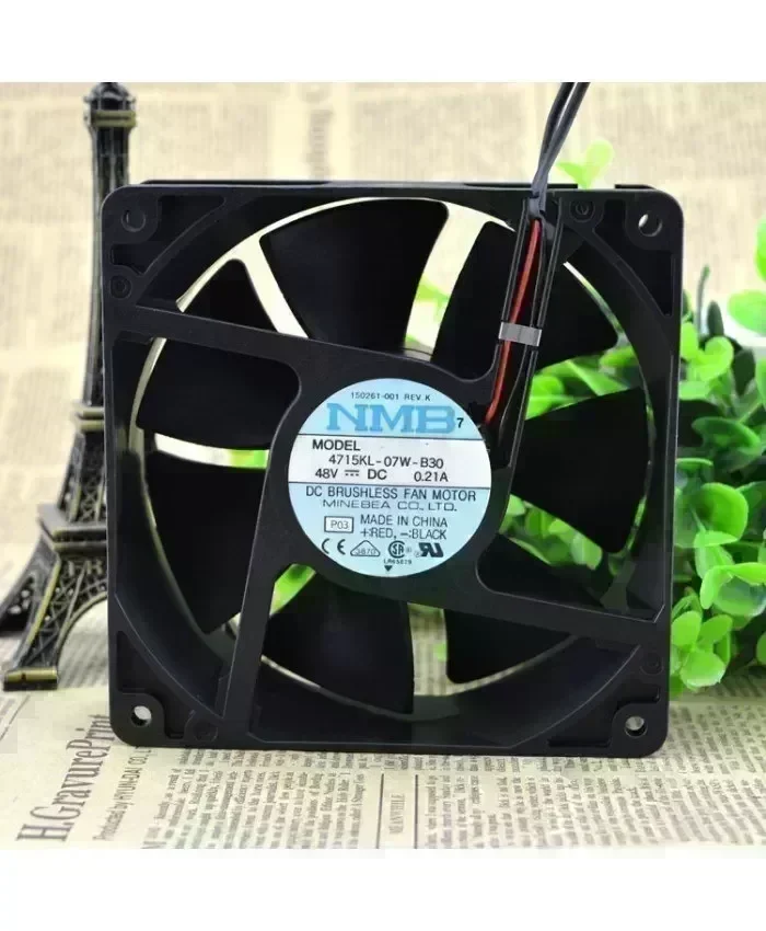 Original NMB-MAT 4715KL-07W-B30 48V 0.21A 12038 12CM control speed fan