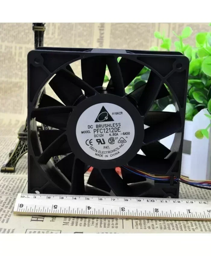 Original delta PFC1212DE 12038 12V 4.8A 12CM 120*120*38mm Air ball violence cooling fan serive interface