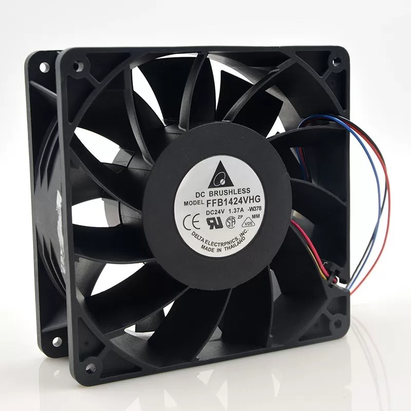 DELTA FFB1424VHG 14050 14CM 24V 1.37A fan case industrial cooling fan three-line winds