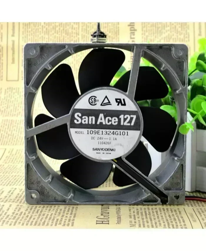 Original FOR SANYO DENKI SAN ACE 109E1324G101 DC 24V 1.1A 3 wire 12.7CM Aluminum frame cooling fan