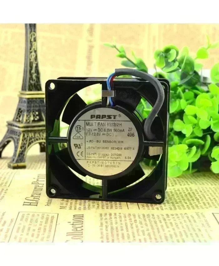 Original PAPST MULTIFAN 8312/2H 12V 6W 0.5A 8032 cooling fan