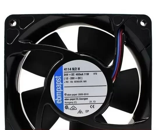 Original Ebmpapst 4114N/12H 24V 8.3W 12038 12CM fan