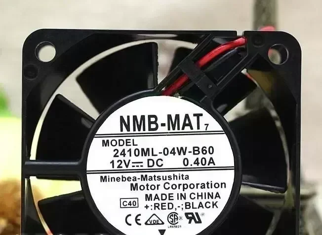 Original NMB-MAT 2410ML-04W-B60 12VDC 0.40A 60×60×25 fan