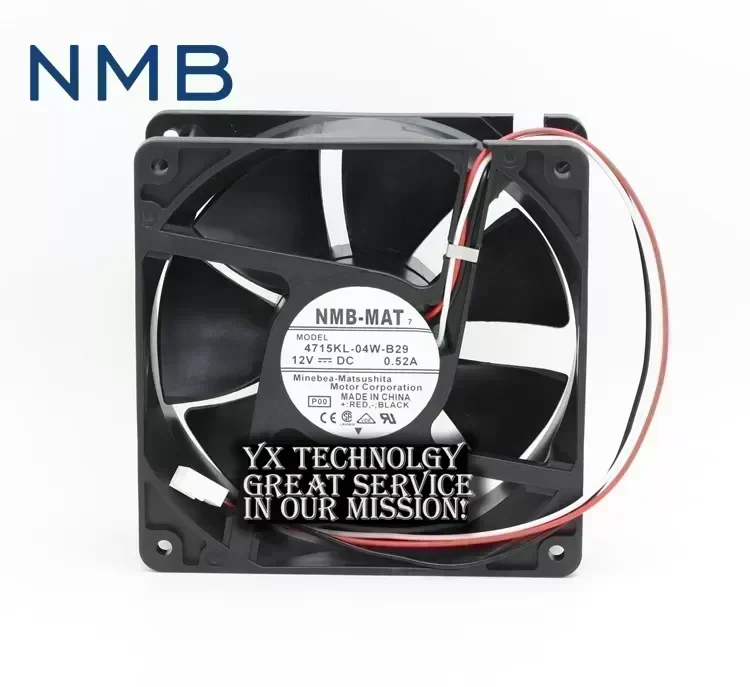NMB New Original 4715KL-04W-B29 12038 12V 0.52A three wire speed cooling fan 120*120*38mm