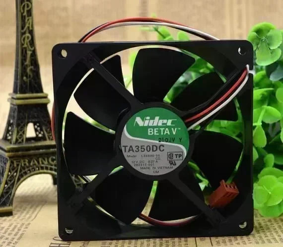 NIDEC L34880-58 IWA 12V 0.27A 90*90*25 9CM three wire chassis power supply fan
