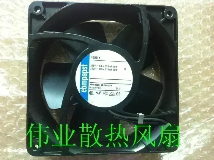 The new EBM PAPST 4650X 230V 18W 19W 120 * 120 * 38mm heat exchange iron leaf fan