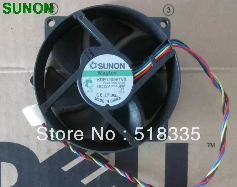 SUNON 9CM 8CM 8025 9225 90/80mm x 25mm KDE1209PTVX Maglev Cooler Cooling Fan 12V 4.4W
