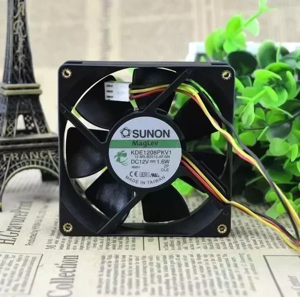 Original SUNON KDE1208PKV1 DC 12V 1.6W 8CM 8020 80x80x20mm 3-line Cooling Fan
