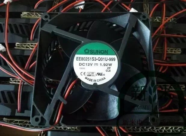 Original SUNON 8CM DC 12 V 1.92W 8025 EE80251S3-Q01U-999 2-line Hydraulic Bearing Cooling Fan
