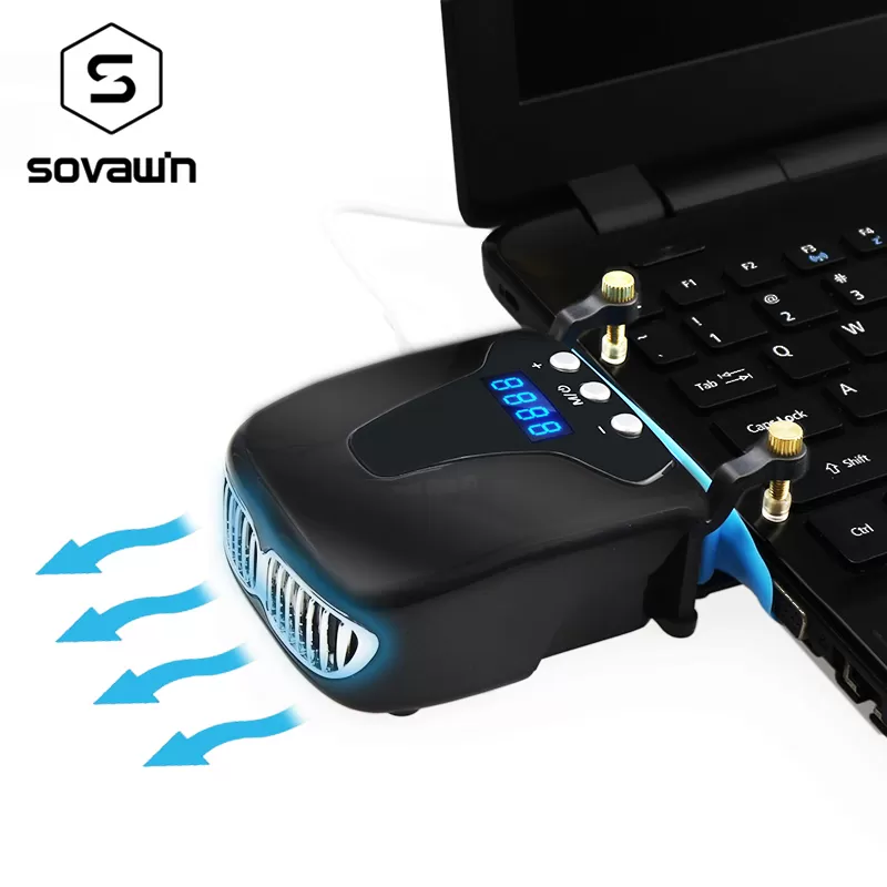 Strong Laptop Cooling Vacuum Fan External USB Silent Ice Notebook Cooler Digital Display Adjustable Smart Model Cooler VS Pad
