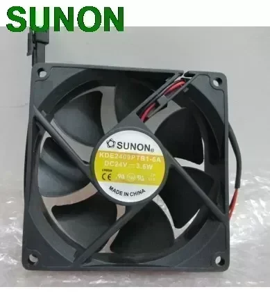 Original SUNON KDE2409PTB1-6 90mm 9225 DC 24V 3.6W 2wrie cpu cooler heatsink axial Cooling Fan 9025 90x90x25mm