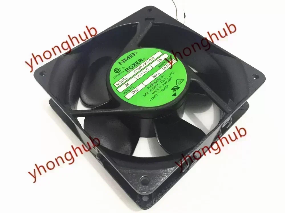NMB-MAT 4715PL-05W-B30 D00 DC 24V 0.39A 2-wire 120x120x38mm Server Square Fan