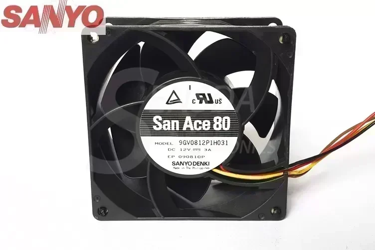 Original Sanyo 9GV0812P1H031 8038 80mm 8cm DC 12V 3A high speed winds of fan violence