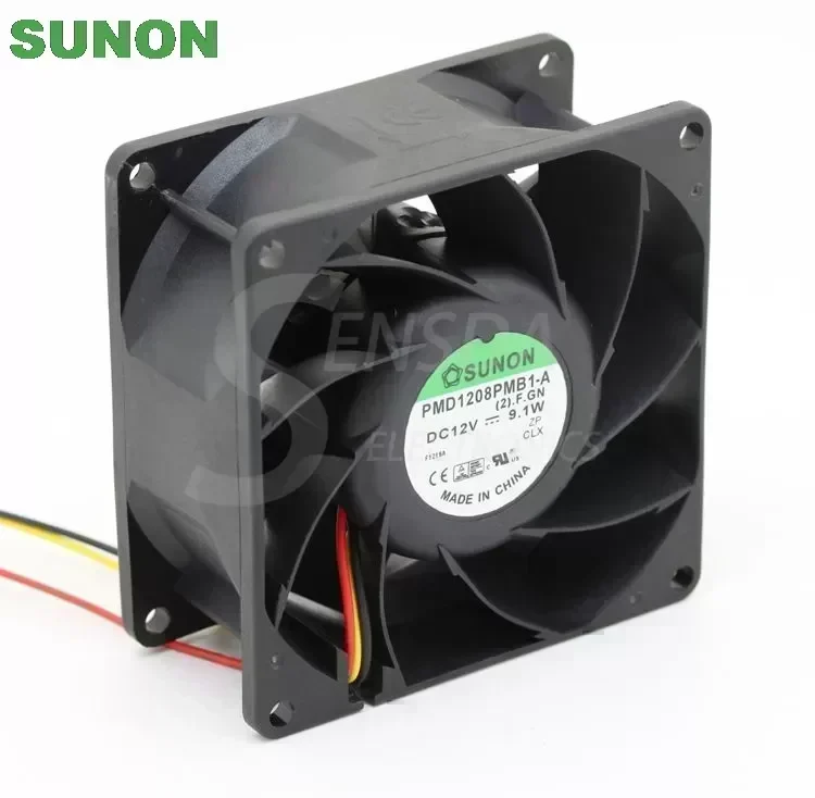 SUNON PMD1208PMB1-A 8038 80mm 8cm DC 12V 9.1W Server Square 4-wire pwm server inverter axial cooling fans