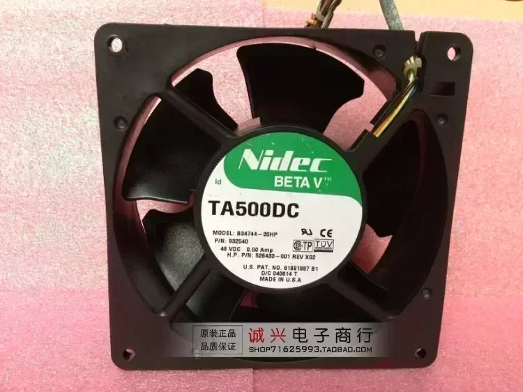 Original nidec TA500DC B34744-35HP 48V 0.5A 13CM 127504 wire dual ball bearing cooling fan