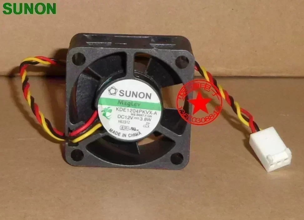SUNON 4020 40mm x 40mm x 20mm KDE1204PKVX-A Maglev Cooler Cooling Fan 12V 3.8W 3Wire 3Pin Connector for Router 4CM