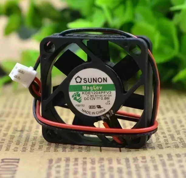 Original SUNON 4CM 4010 DC 12V 1.1W KDE1204PFV3 2-wire Silent Cooling Fan