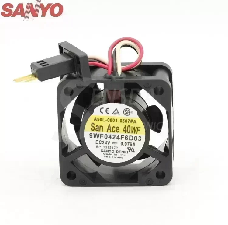 Original Sanyo 9WF0424F6D03 24V 0.076A 40*40*20 mm 4cm 40mm server axial cooling fans