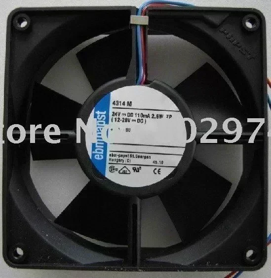 Original ebmPAPST 120*120*32MM 12cm 4314M 24V 2.6W Cooling Fan