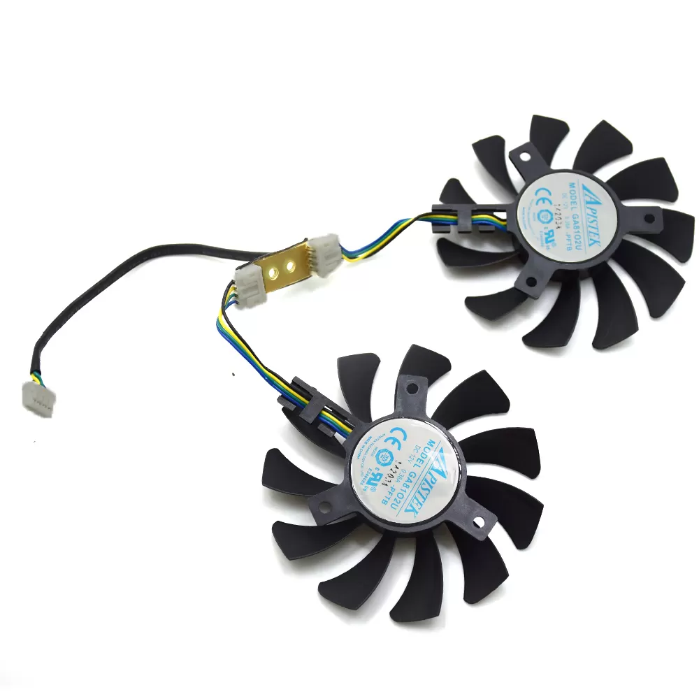 New Original 75mm APISTEK GA81O2U GA8102U PFTB DC 12V 0.38A 4Pin Graphics Video Card Cooling Daul Fan - Image 3