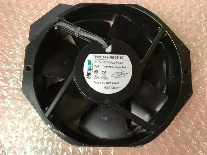 Original ebm W2E142-BB05-87 115VAC 27 / 28W 172*150*38 mm high temperature equipment fan