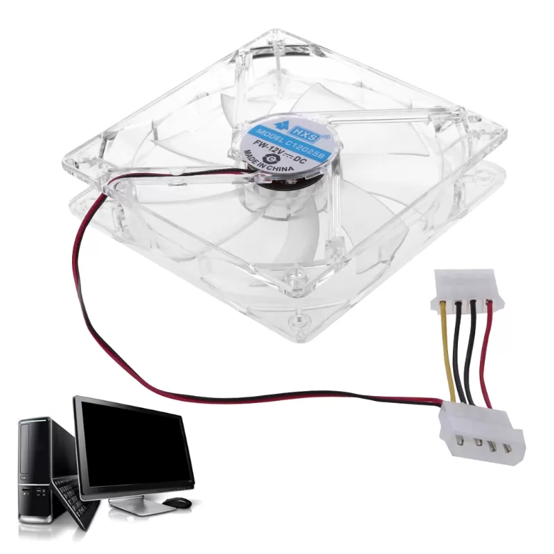 4-pin Sleeve Bearing Blue LED Light Computer PC Fan Heatsink CPU Cooler Cooling Fan Heatsink