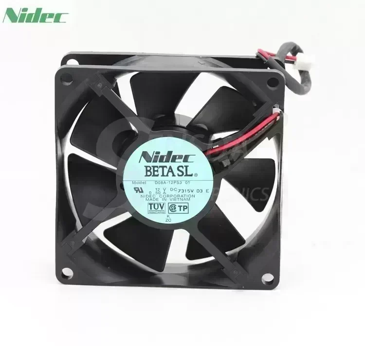 wholesale NIDEC 8025 D08A-12PS3 01 80mm 8cm DC 12V 0.5A computer cpu case inverter server axail Cooling Fans