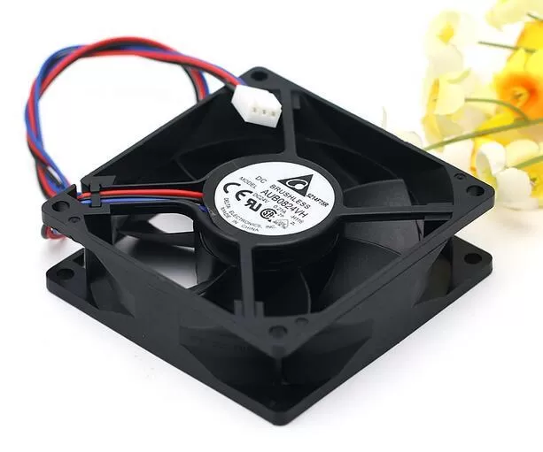Original delta 8025 DC 24V 0.21A AUB0824VH 8CM 80*80*25mm 3-wire cooling fan - Image 6