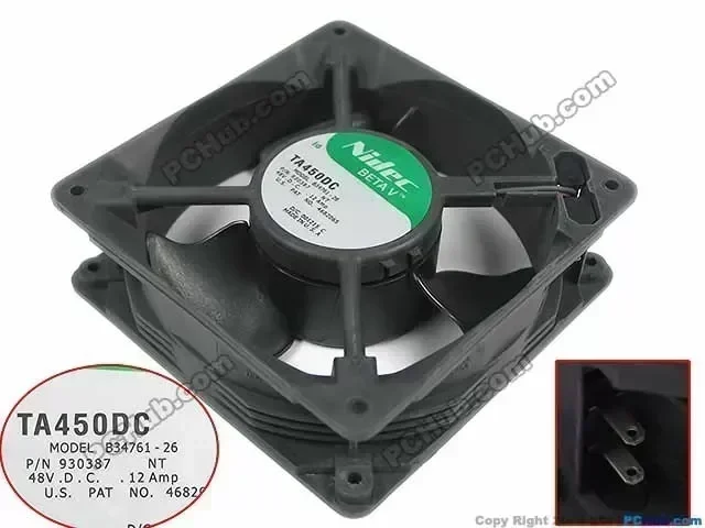Nidec B34761-26 DC 48V 0.12A, 120x120mm Server Square fan