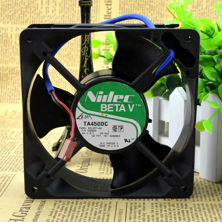 Original NIDEC 12cm 24V 12038 0.28A B31257-68 120 * 120 * 38MM 3-wire double-ball chassis fan
