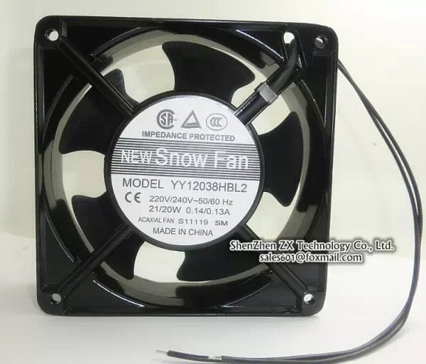 YY12038HBL2 two wire AC220V 12CM 120*120*38MM Cabinet fan AC FAN in stock~