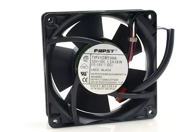 New original 2CM 115V TYP 4112N31HHA all-metal high temperature printing machine cooling fan