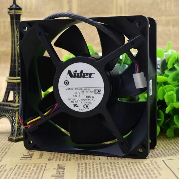 NIDEC 12038 12cm DC 12V 1.40A B35502-35DEL7 PP749-A00 120 * 120* 38mm 4 Lines cooling fan