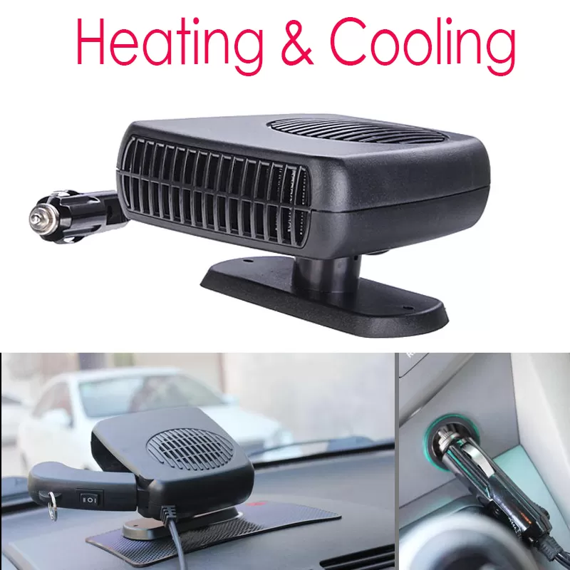 Auto Heater Fan 2 in 1 Car Heater Heating Cooling Fan Defroster Demister DC 12V 150W for Vehicle Portable Temperature Control