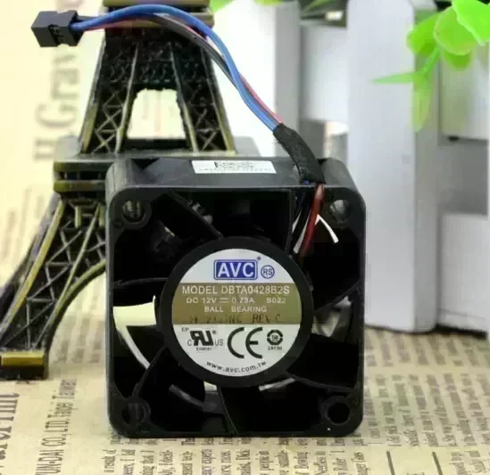 The original AVC DBTA0428B2S 40*40*28 4CM 12V 0.73A dual ball fan