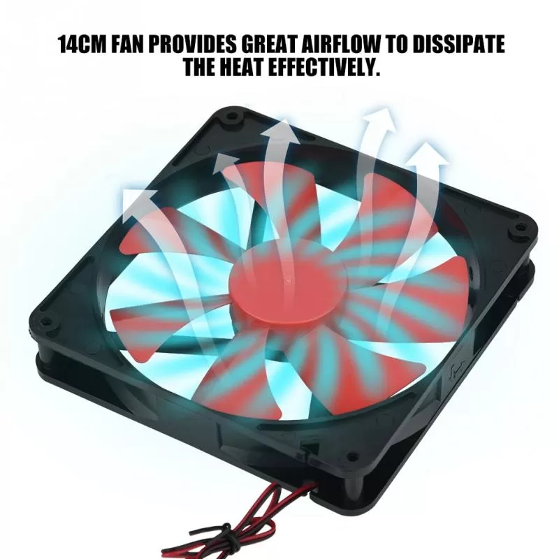 Universal 14cm 12V 2300RPM Ultra-quiet Case Cooler PC Cooling Fan for Desktop Computer
