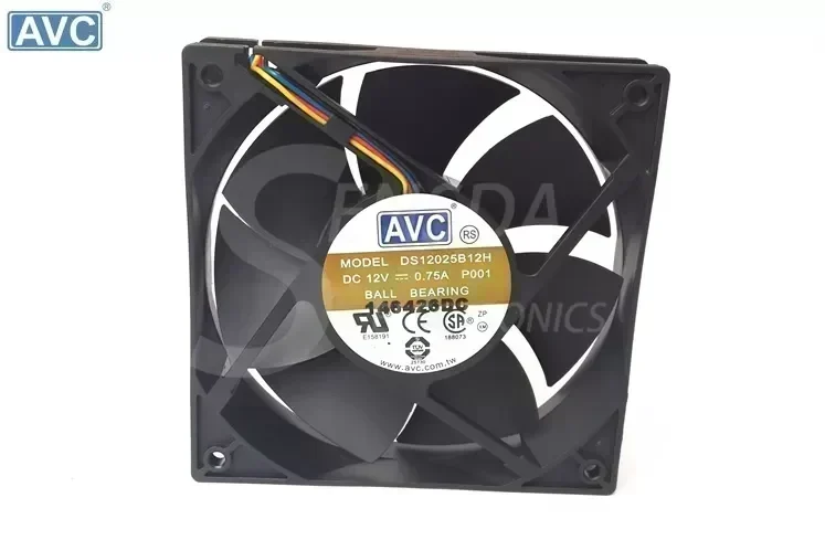 Original AVC DS12025B12H P001 12cm 120mm 12025 DC 12V 0.75A Cooling Fan pwm