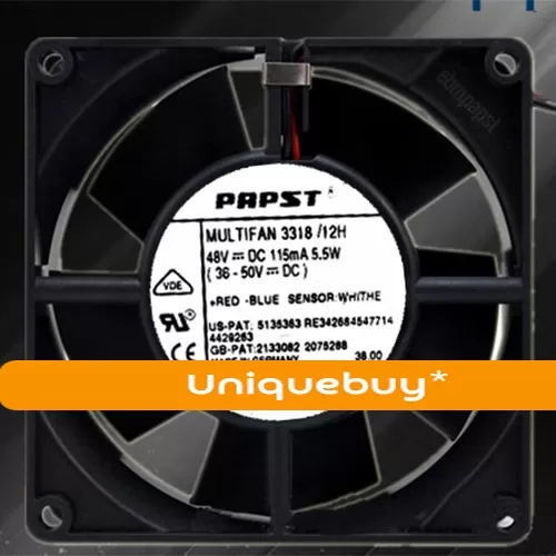 DC 48V for EBMPAPST 9CM Inverter fan Two Ball Bearing 5.5W MULTIFAN 3318/12H