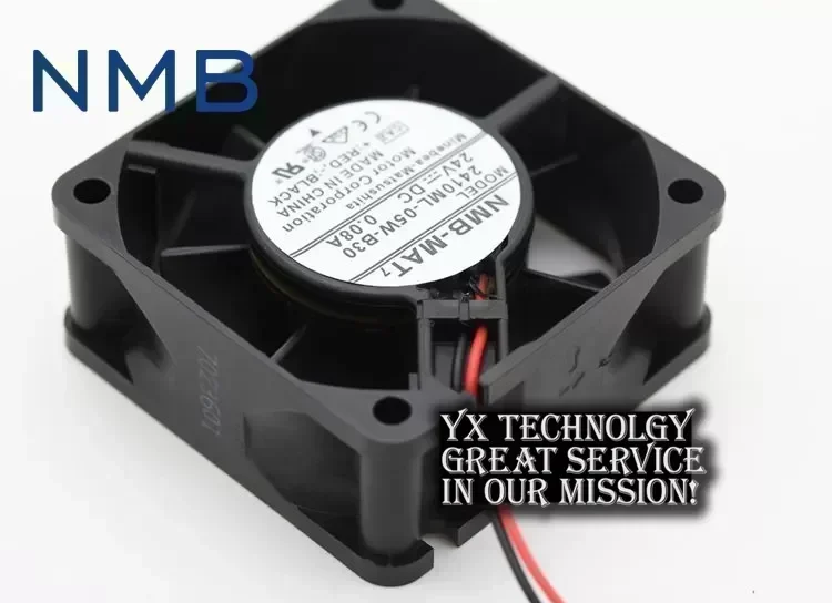 New and Original 2410ML-05W-B30 6025 6CM 0.08A 24V two-wire inverter cooling fan for NMB 60*60*25mm