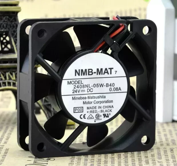 NMB 6020 24V 0.08A 6 cm mute 2 wire inverter fan 2408NL-05W-B40