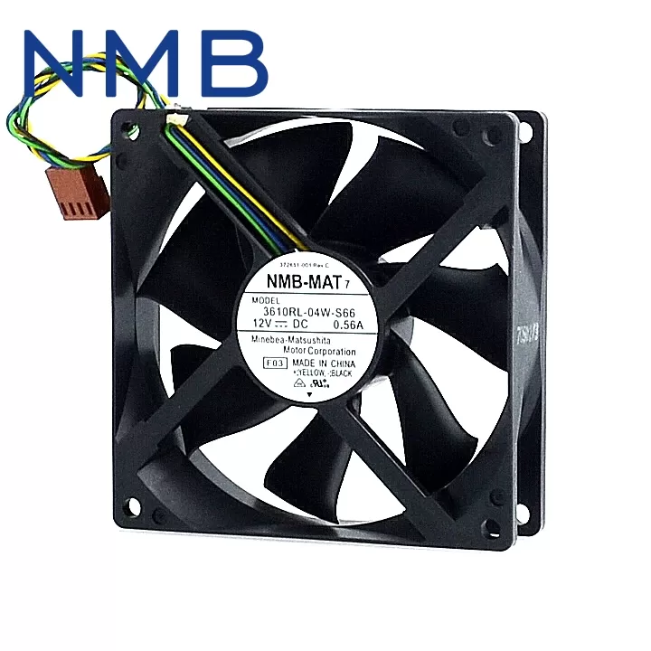 1pcs New and Original 3610RL-04W-S66 9225 9 9cm 12V 0.56A PWM intelligent speed for NMB 92*92*25mm