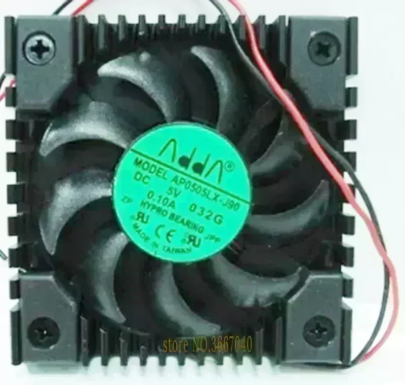 Original ADDA DC 5V 0.1A 5cm 50x50x8mm Ultra-thin industrial Graphics Card Bridge cooling fan with Heatsink Cooler