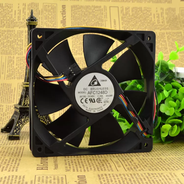 New original 12025 double ball 12CM industrial fan 48V 0.48A AFC1248D