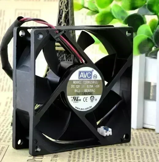 The original AVC 8CM 80*80*25 12V 0.70A DS08025B12U dual ball 2 lines radiating fan