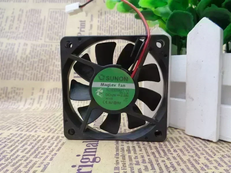 SUNON KDE1206PFV2 DC 12V 2.8W 6010 6cm 60*60*10mm Magnetic Bearing Slim Cooling Fan